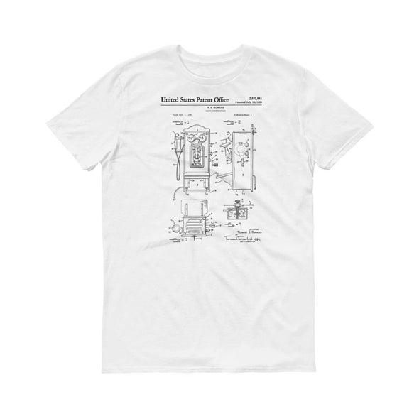 Vintage Telephone Patent T-Shirt 1959 - Telephone Blueprint, Geek Shirt, Phone Patent, Telephone T-Shirt, Vintage Phone, Old Phone Blueprint Shirts mypatentprints 