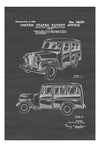Willys Jeep Station Wagon Patent - Patent Print, Wall Decor, Automobile Decor, Automobile Art, Station Wagon Patent