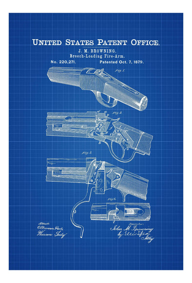 Winchester Single-shot Rifle Patent - Patent Print, Wall Decor, Gun Art, Firearm Art, Pump-action shotgun, Shotgun Patent, Browning Patent mws_apo_generated mypatentprints White #MWS Options 3631981470 