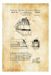 Zephyr Train Patent Print- Vintage Train Car, Train Blueprint, Train Art, Railroad Decor, Locomotive Poster, Train Decor, California Zephyr