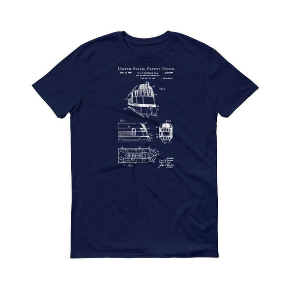 Zephyr Train Patent T-Shirt 1941 - Railroad T-shirt, Train T-Shirt, Railroad Enthusiast Gift, Locomotive T-Shirt, California Zephyr T-Shirt Shirts mypatentprints 